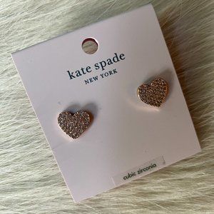 NEW! Kate Spade Heart CZ Earrings